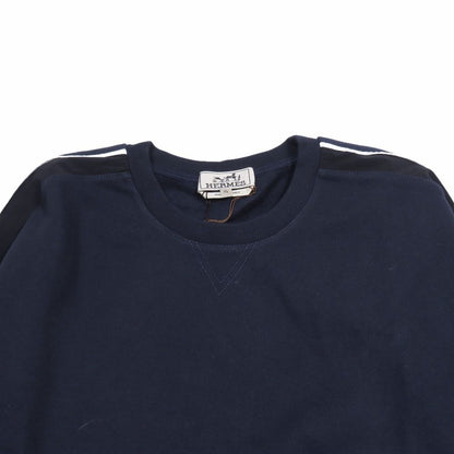Hermes Run Sweatshirt Shirt Hline Brushed Lining Top Side Line Trainers XL Navy