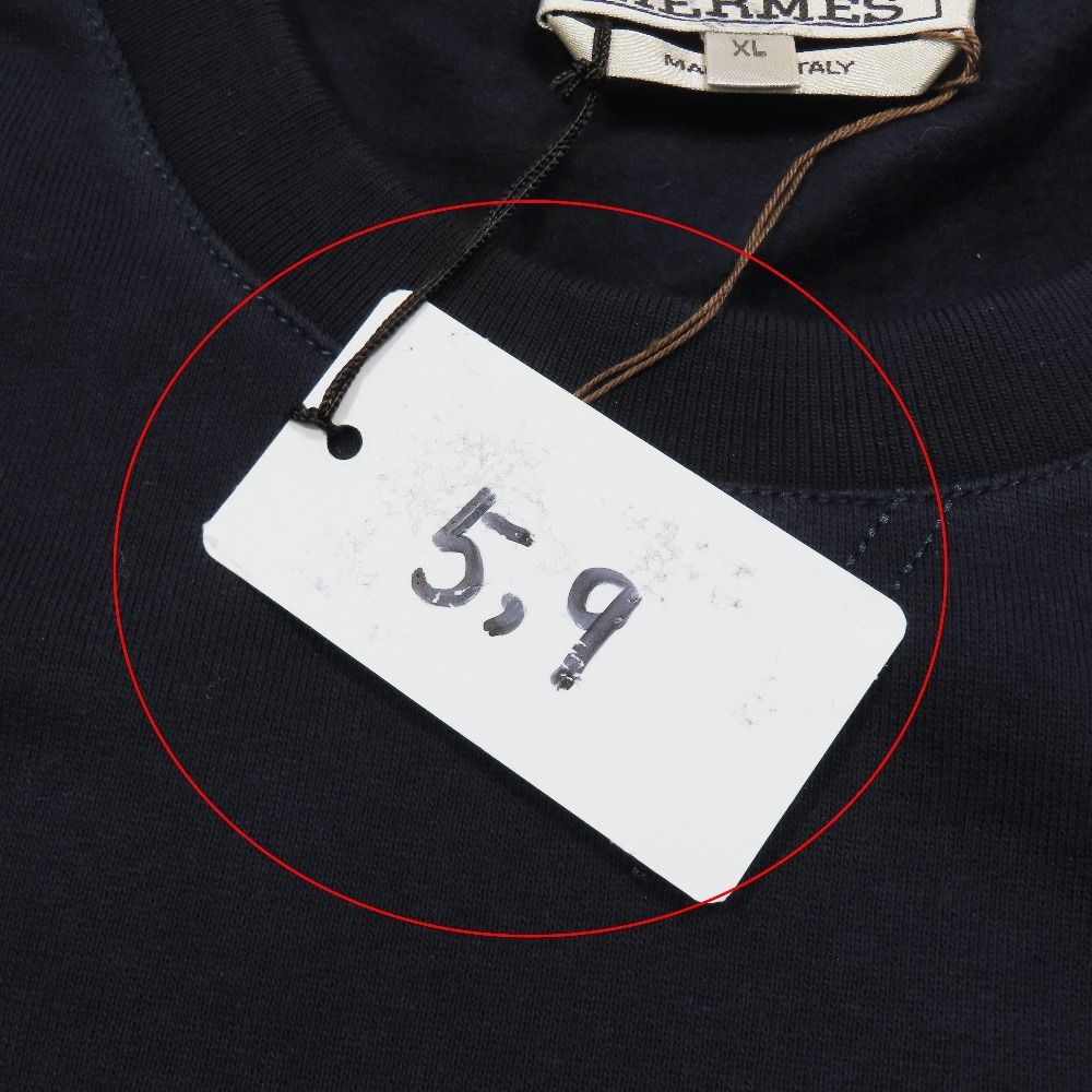 Hermes Run Sweatshirt Shirt Hline Brushed Lining Top Side Line Trainers XL Navy