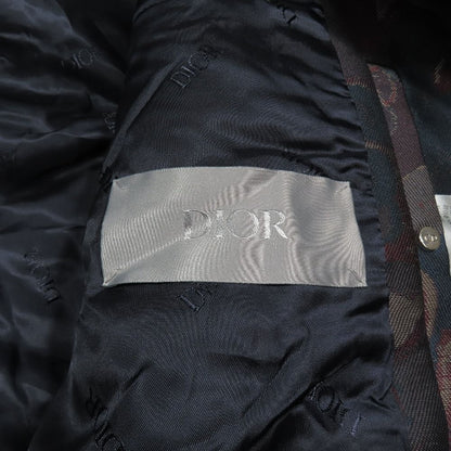 Dior Peter Doig Camouflage Batting Bomber Jacket 46 Multicolor