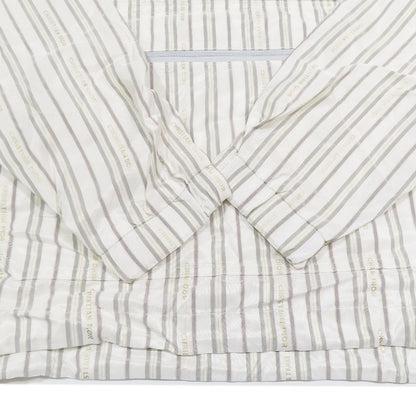 Dior Anorak Jacket Pullover Hoodie Half Zip Logo All Over Pattern Stripe 48