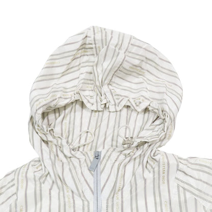 Dior Anorak Jacket Pullover Hoodie Half Zip Logo All Over Pattern Stripe 48
