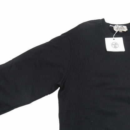 Hermes Run Sweatshirt Shirt Hline Brushed Lining Top Side Line Trainers XS Black