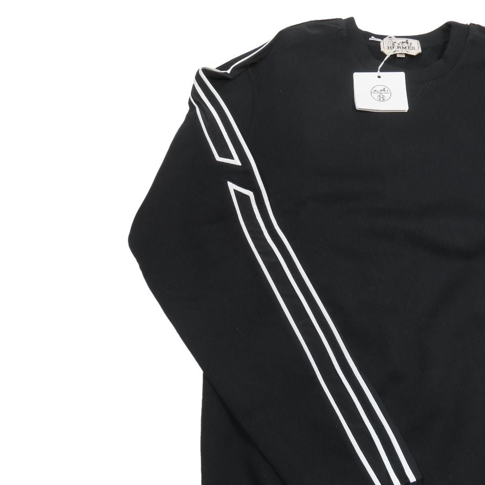 Hermes Run Sweatshirt Shirt Hline Brushed Lining Top Side Line Trainers XS Black
