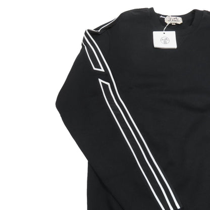 Hermes Run Sweatshirt Shirt Hline Brushed Lining Top Side Line Trainers XS Black