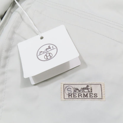 Hermes Nylon Zip Up Jacket Series Button 48 Light Gray