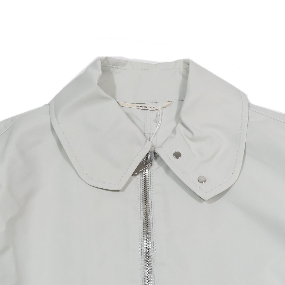 Hermes Nylon Zip Up Jacket Series Button 48 Light Gray