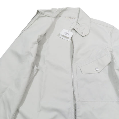 Hermes Nylon Zip Up Jacket Series Button 48 Light Gray