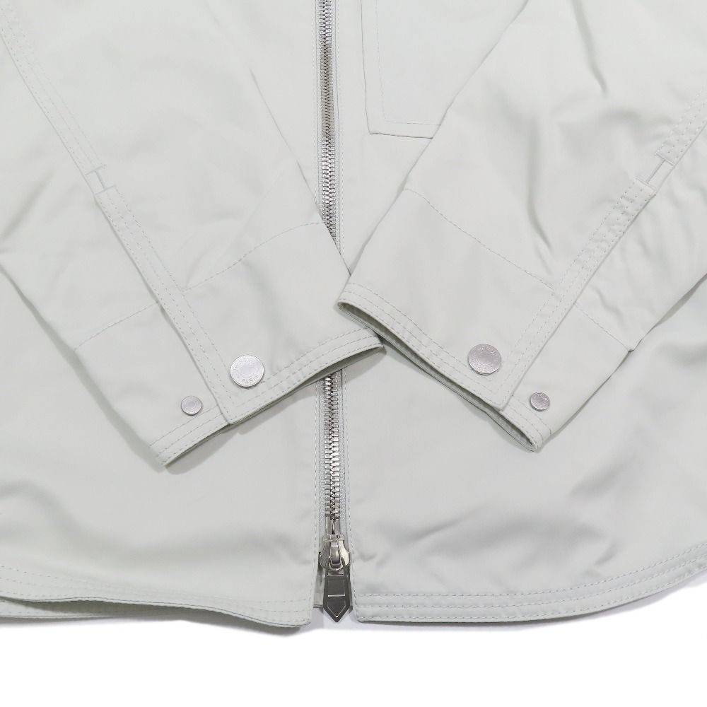 Hermes Nylon Zip Up Jacket Series Button 48 Light Gray