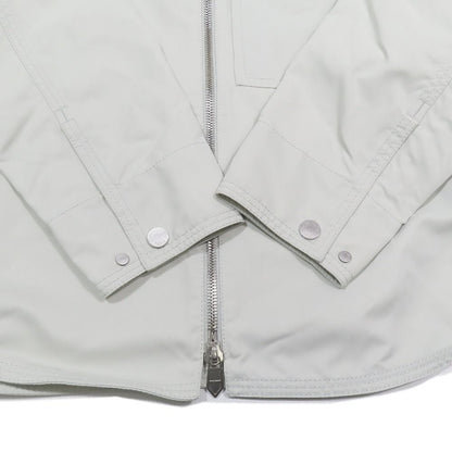 Hermes Nylon Zip Up Jacket Series Button 48 Light Gray