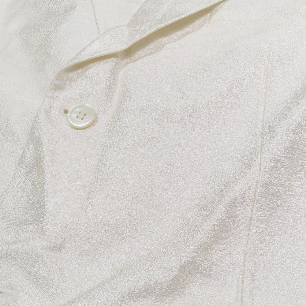 Dior Silk Jacquard Jacket Blue Leather All Pattern Shadow All 44 Glossy White