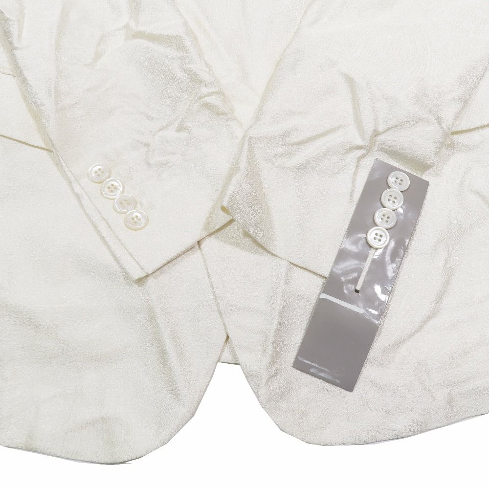 Dior Silk Jacquard Jacket Blue Leather All Pattern Shadow All 44 Glossy White
