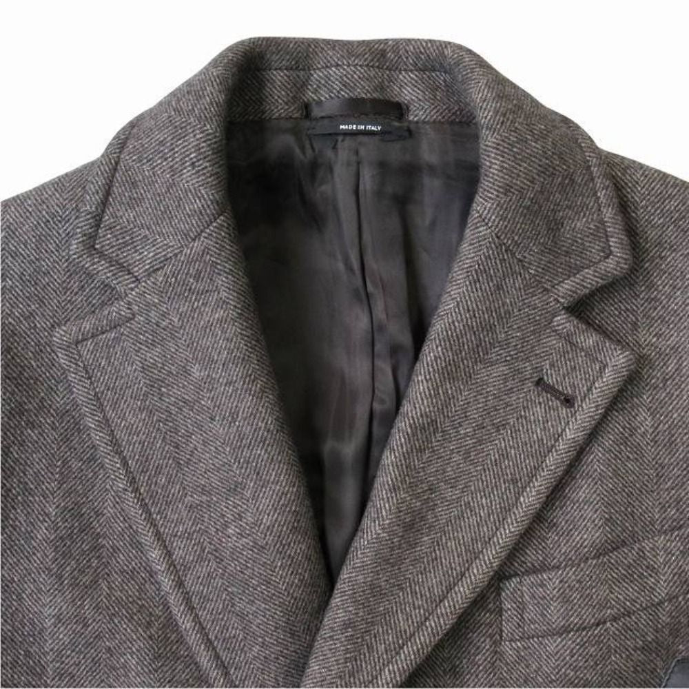 Hermes Emile Maxi Pocket Coat Virgin Wool Calfskin Archive 48 Brown
