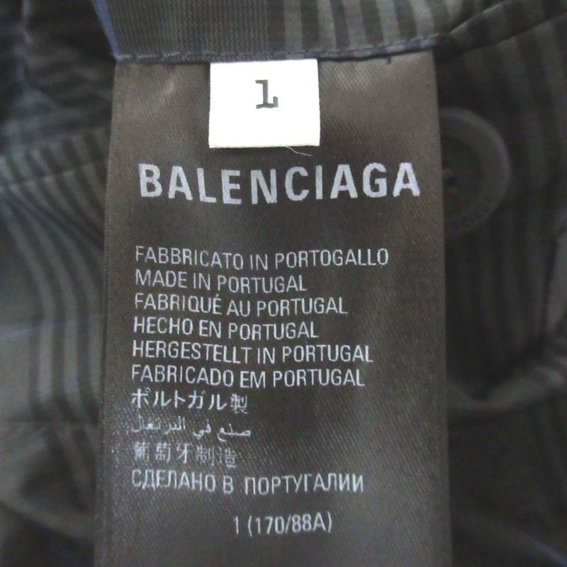 Balenciaga Plaid Oversize Chesterfield Coat 1 170 Gray