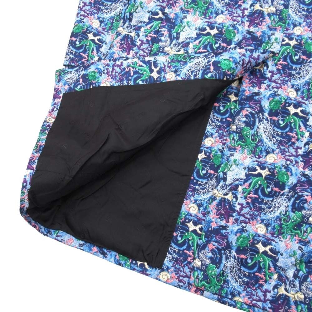 Dior Homme Kenny Shaaf Art Jacquard Color Coat Jacket 48 Navy