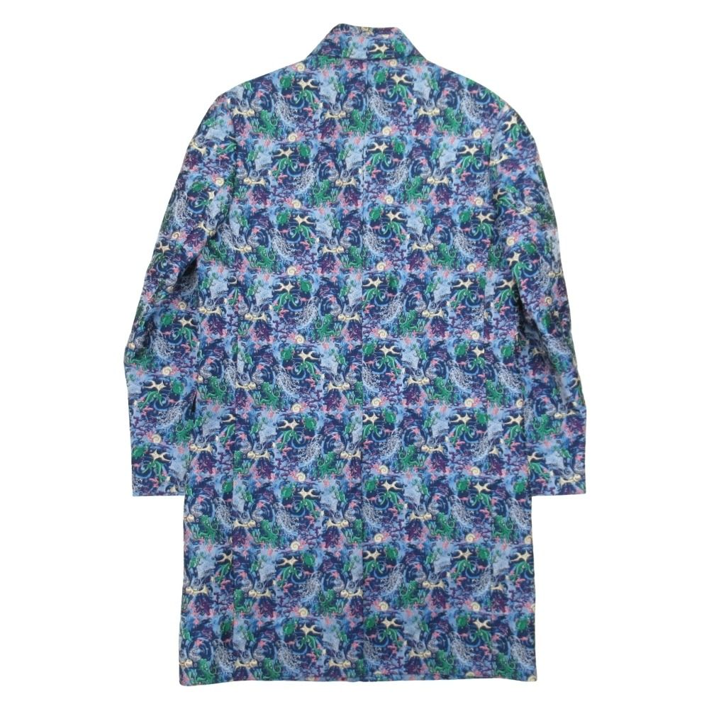 Dior Homme Kenny Shaaf Art Jacquard Color Coat Jacket 48 Navy