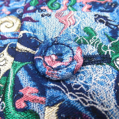 Dior Homme Kenny Shaaf Art Jacquard Color Coat Jacket 48 Navy