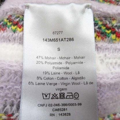 Dior Homme Peter Doig Mohair Blend Striped Knit Sweater S Lavender Multi
