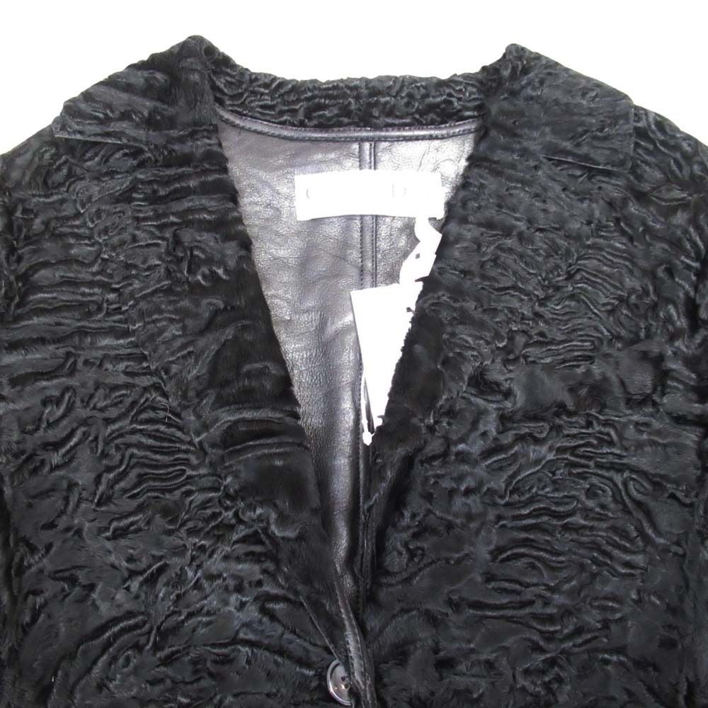 Dior Karakuru Lambskin Star Coat Fur Jacket 34 Black
