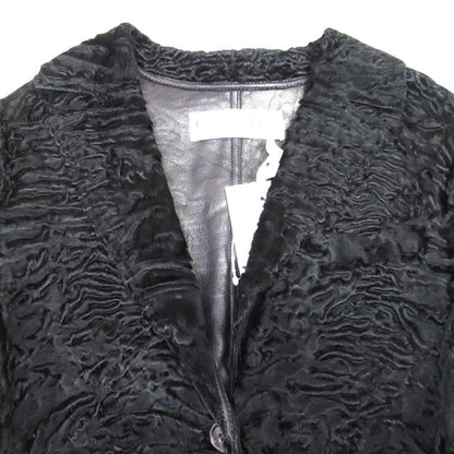Dior Karakuru Lambskin Star Coat Fur Jacket 34 Black
