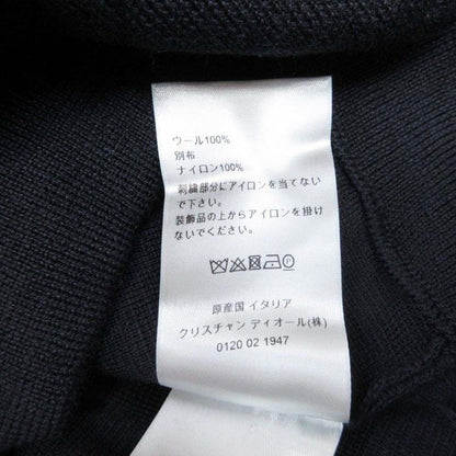Dior Homme Oblique Kujagado Knit High Neck Sweater Long Sleeve Side Line S Navy