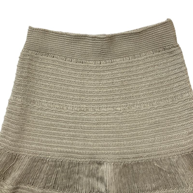Celine Silk Cotton Knit Fuscato S Beige Skirt