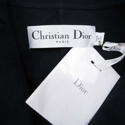 Dior Double Face Cashmere Melton Coat Oversize 36 Navy