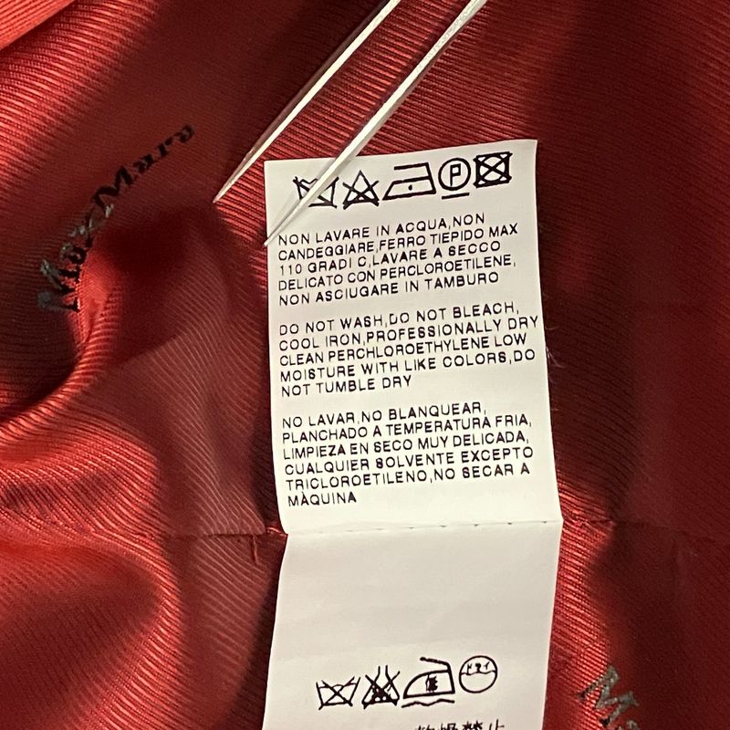 Max Mara Silver Tag Wool Long Coat 40 Red