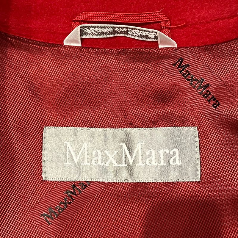 Max Mara Silver Tag Wool Long Coat 40 Red