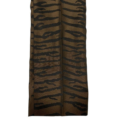 Fendi Animal Jacquard Straight Pants 40 Black Brown
