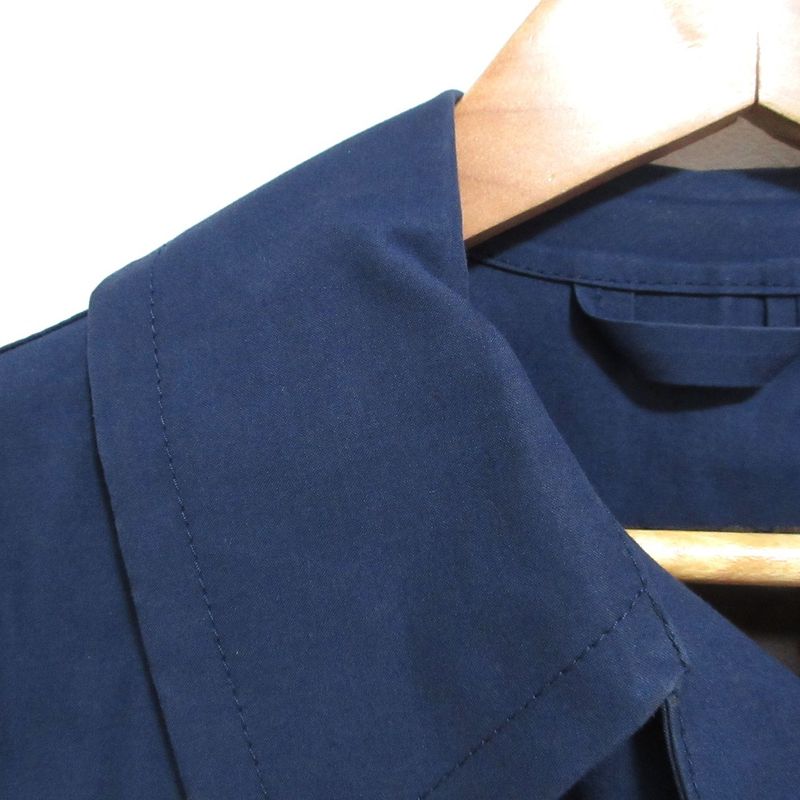 Louis Vuitton Mackintosh Lining Monogram Rubberized Coat 34 Navy