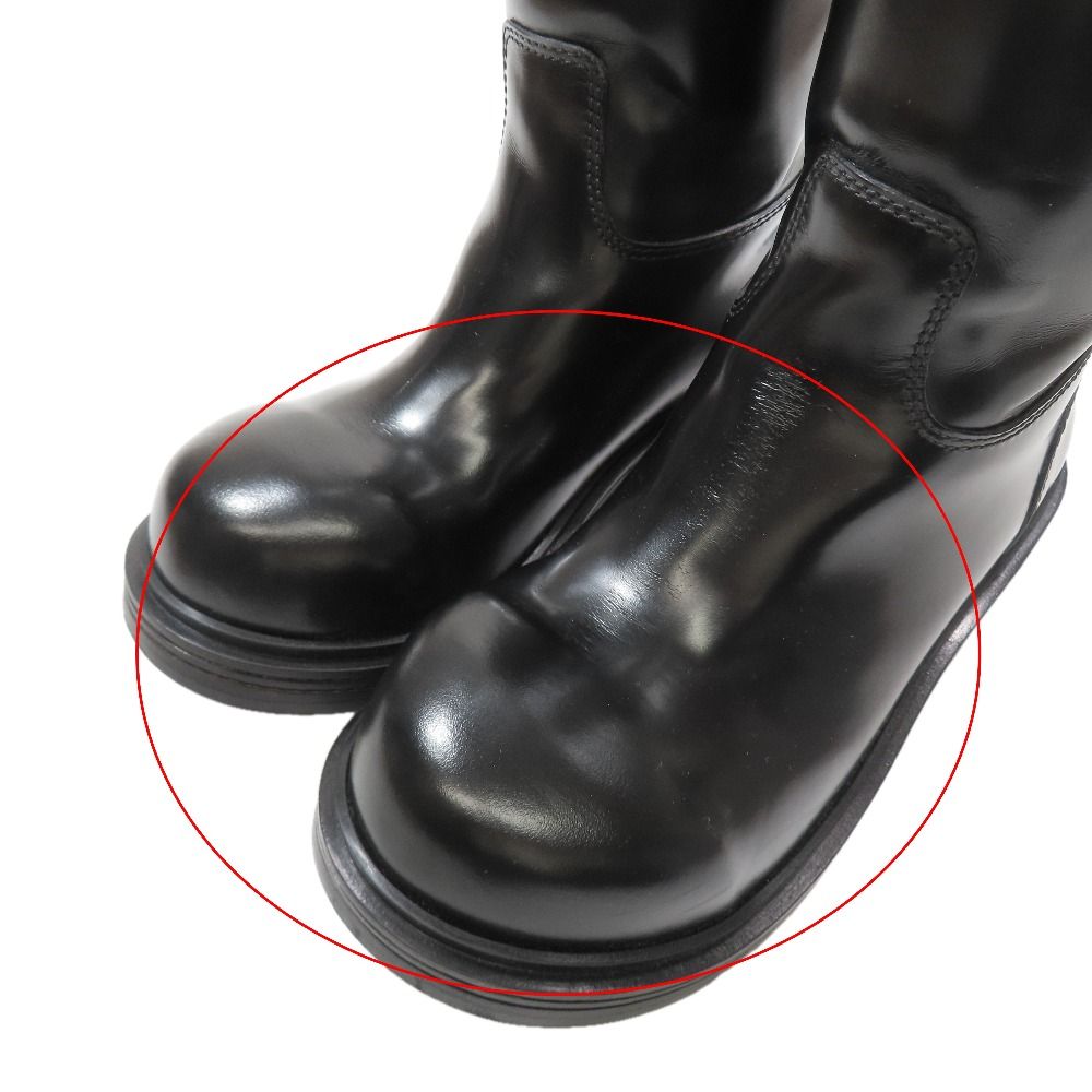 Bottega Veneta Fireman Long Boots Shoes Leather 36 Black
