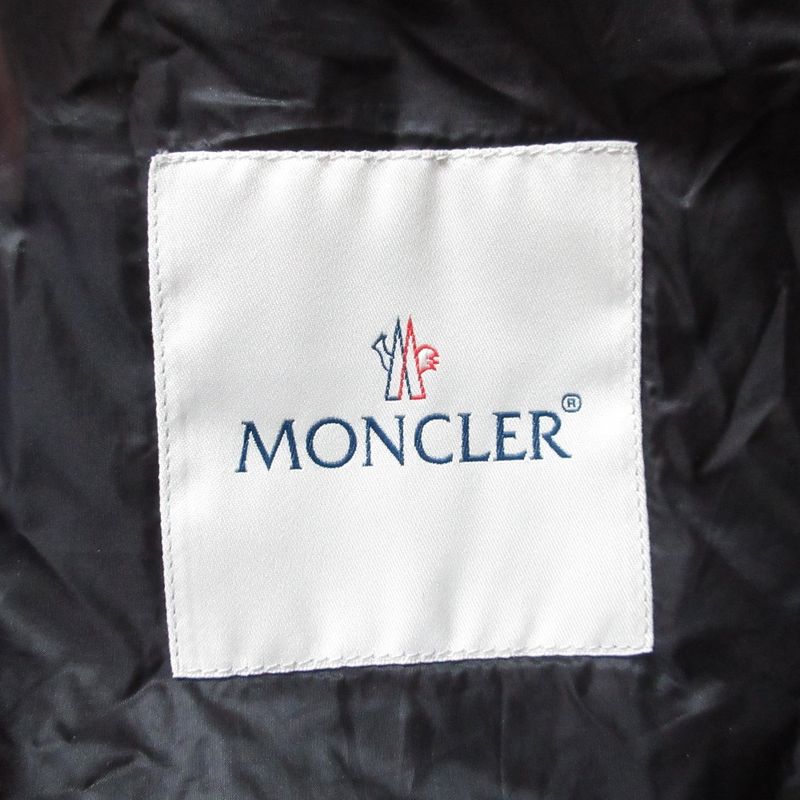 Moncler Bussiere Dot Pattern Down Jacket 1 Black White