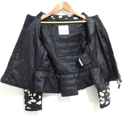 Moncler Bussiere Dot Pattern Down Jacket 1 Black White