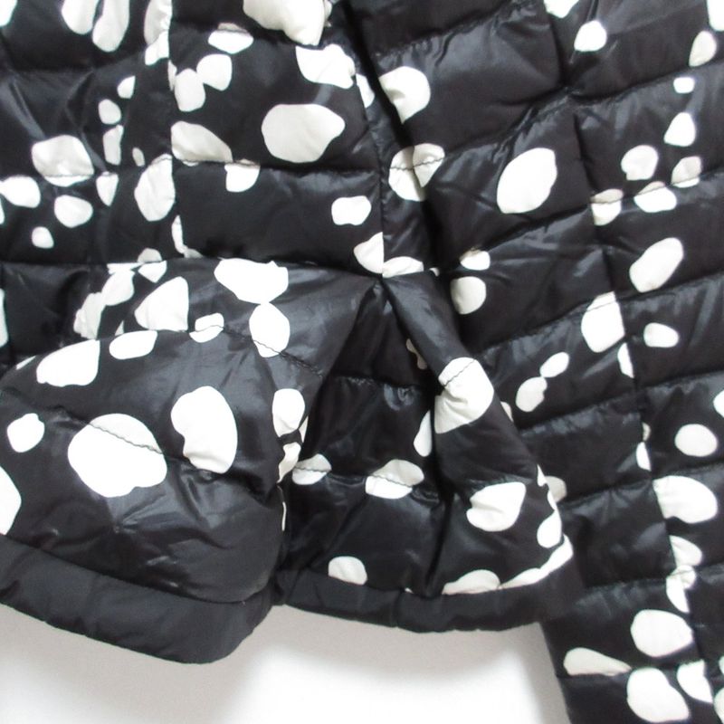 Moncler Bussiere Dot Pattern Down Jacket 1 Black White