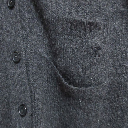 Celine Phoebe Philo Era Triomphe Embroidery Cashmere Knit Cardigan XS Gray