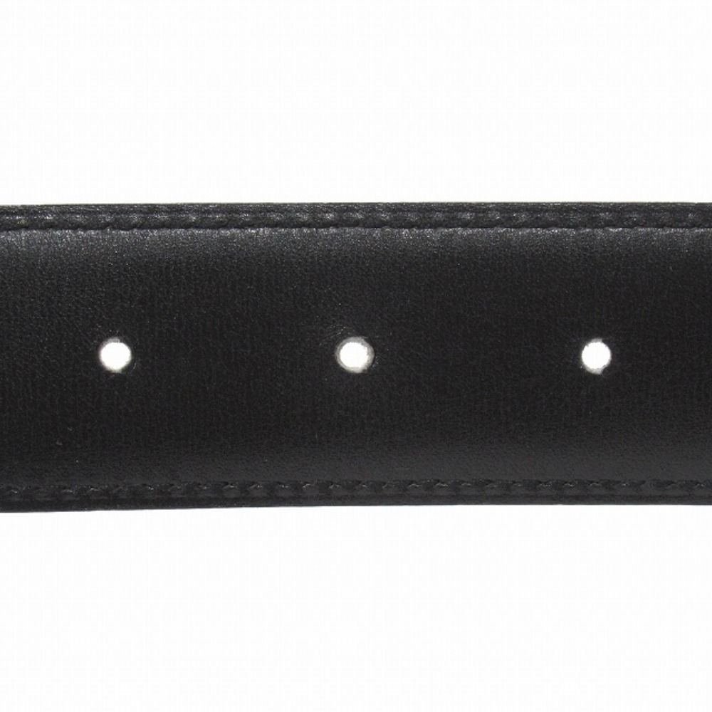 Hermes Buckle Reversible Belt Leather Constance Gold Vintage 70 cm Gray Black
