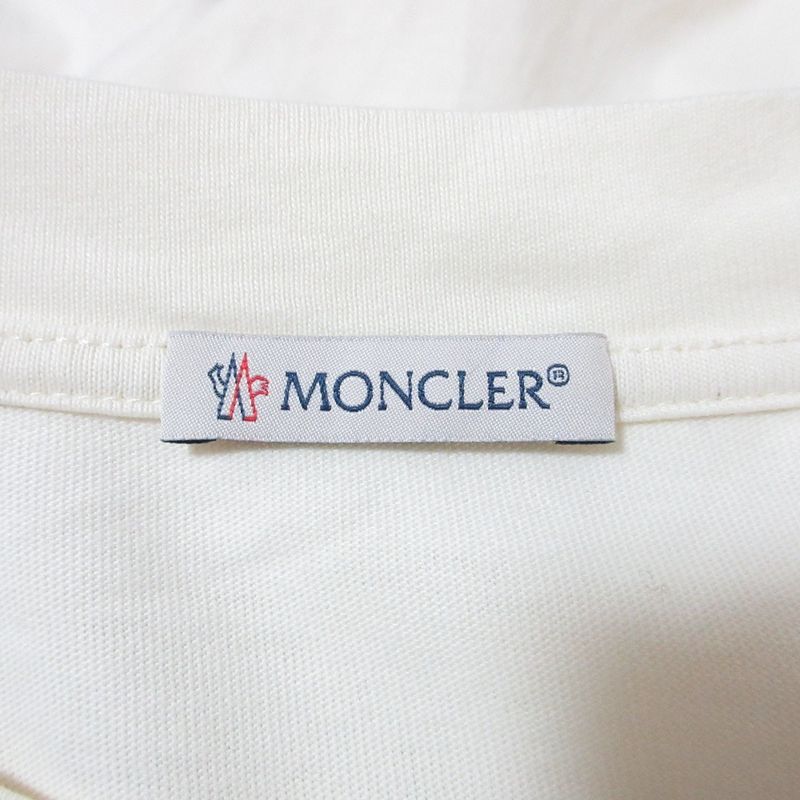 Moncler SS T-Shirt Studded Logo XL Ivory