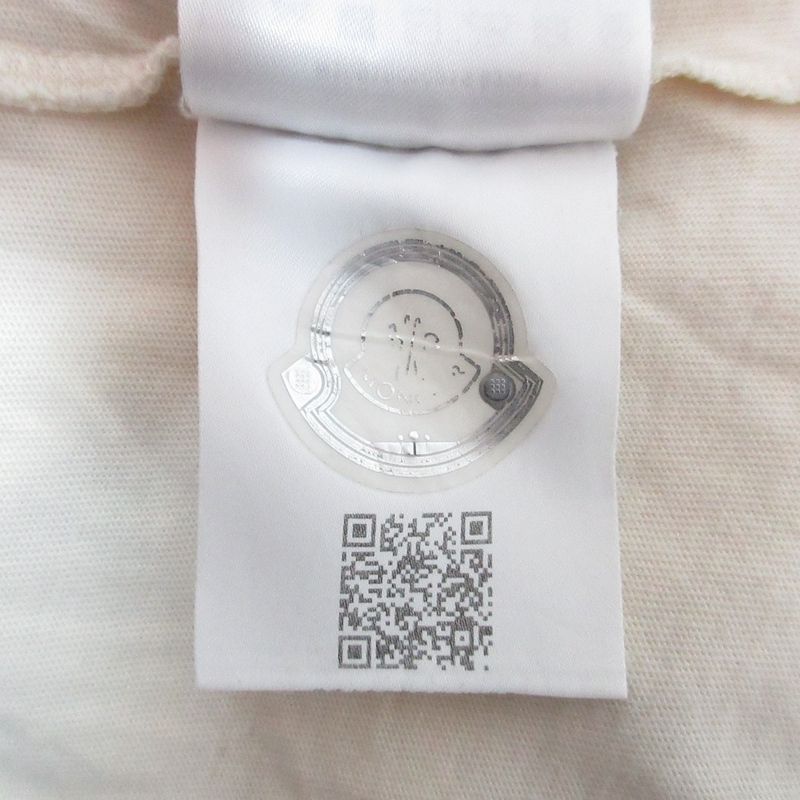 Moncler SS T-Shirt Studded Logo XL Ivory