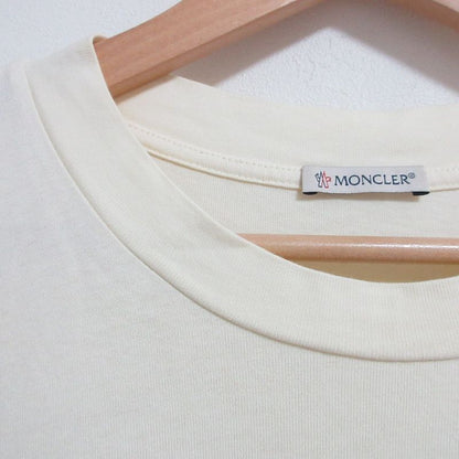 Moncler SS T-Shirt Studded Logo XL Ivory