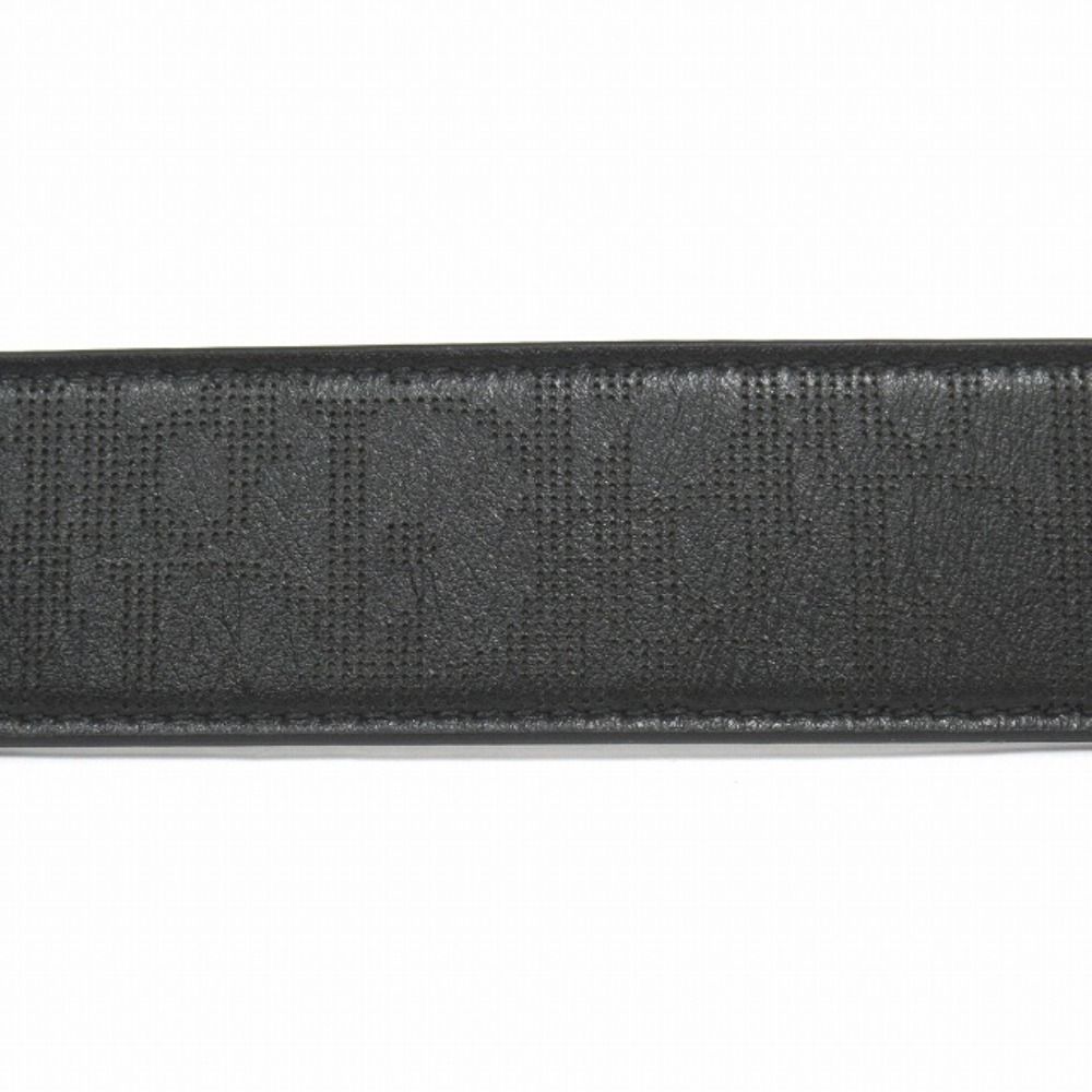 Dior Oblique Perforated Leather Belt Reversible Cdlogo Silver Black