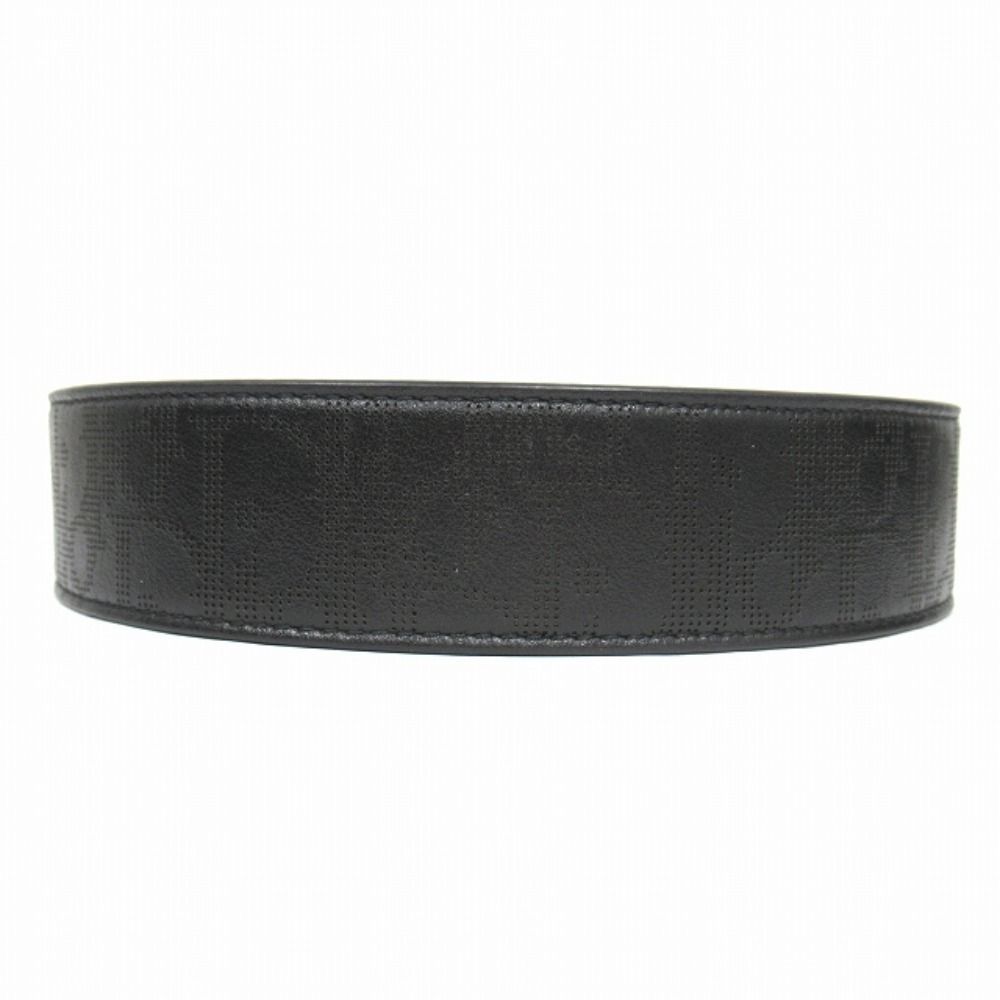 Dior Oblique Perforated Leather Belt Reversible Cdlogo Silver Black