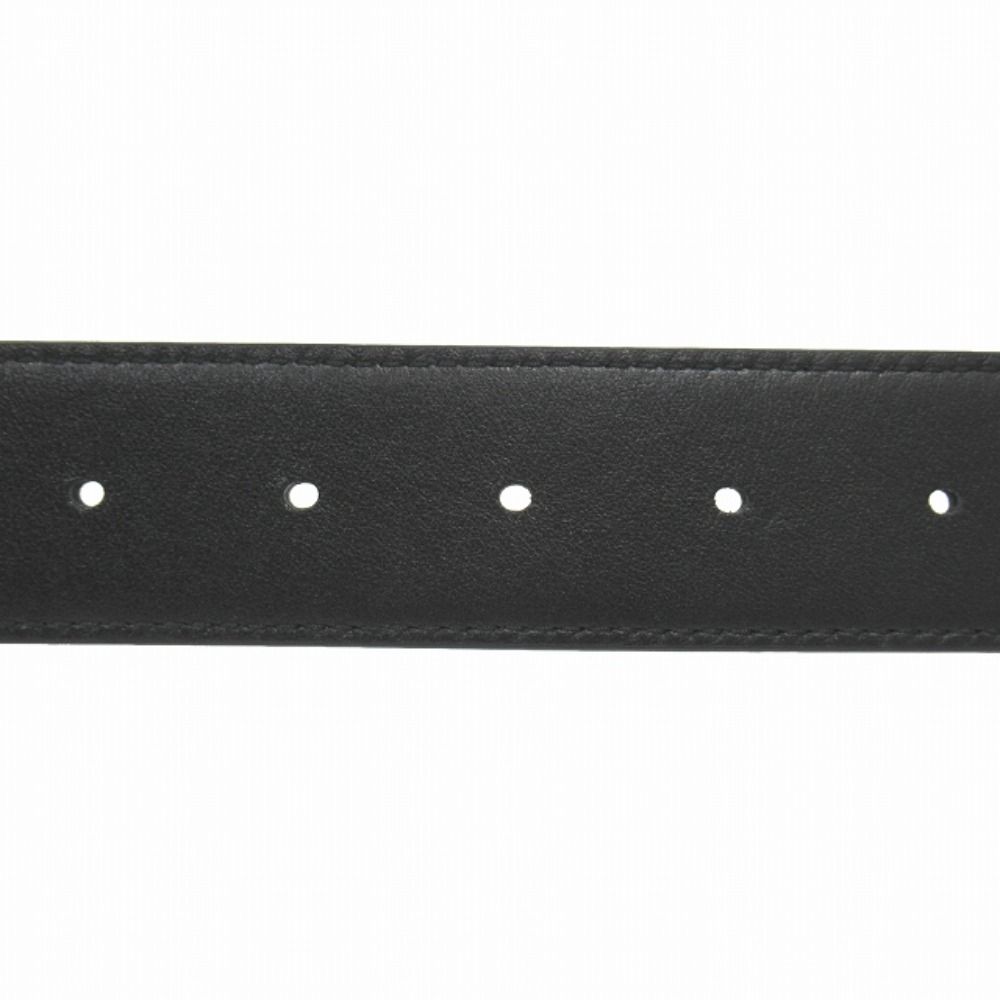 Dior Oblique Perforated Leather Belt Reversible Cdlogo Silver Black
