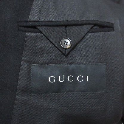 Gucci Era Gold Button Peacoat Jacket Black