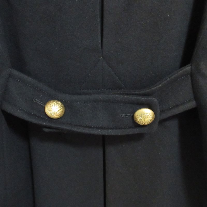 Gucci Era Gold Button Peacoat Jacket Black