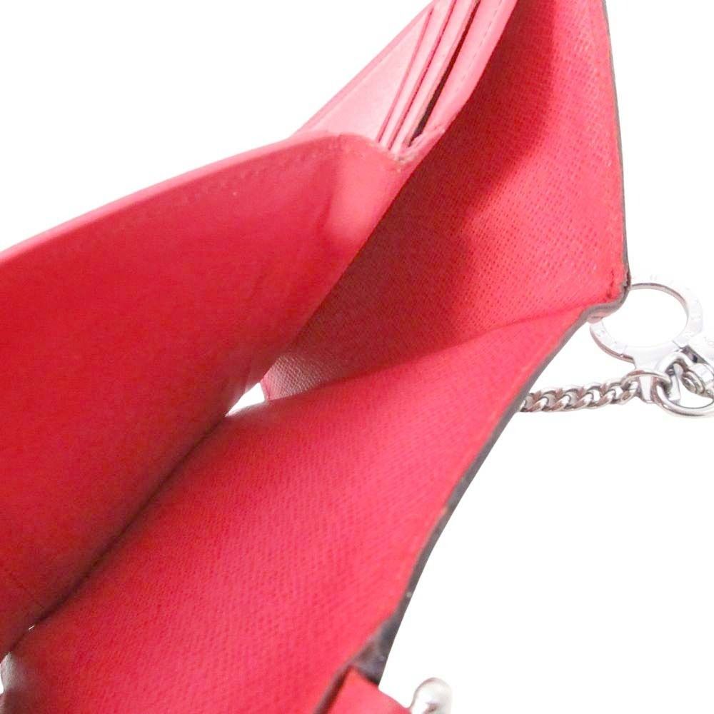 Louis Vuitton Supreme Epi Chain Compact Wallet Bifold Red