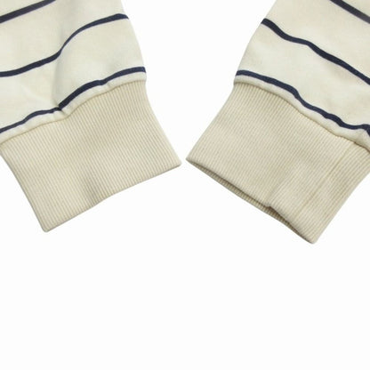 Miu Miu Cotton Cropped Trainers Sweatshirt Polo Shirt Long Sleeve Border M Ivory