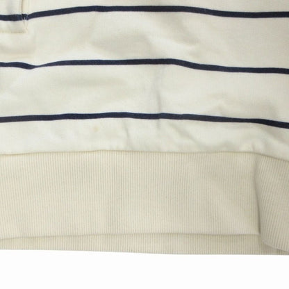 Miu Miu Cotton Cropped Trainers Sweatshirt Polo Shirt Long Sleeve Border M Ivory