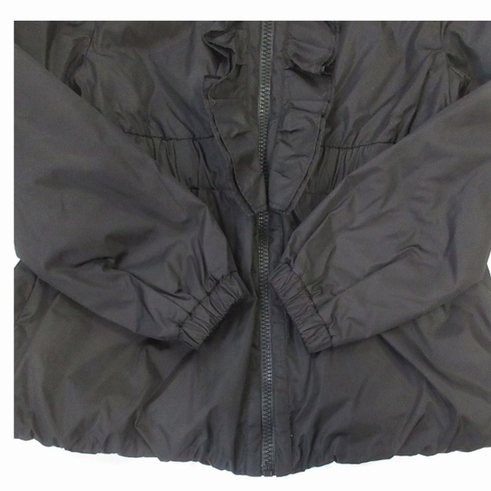 Moncler Cinabre Giubbotto Kids Frill Nylon Jacket Hood 130 cm Black