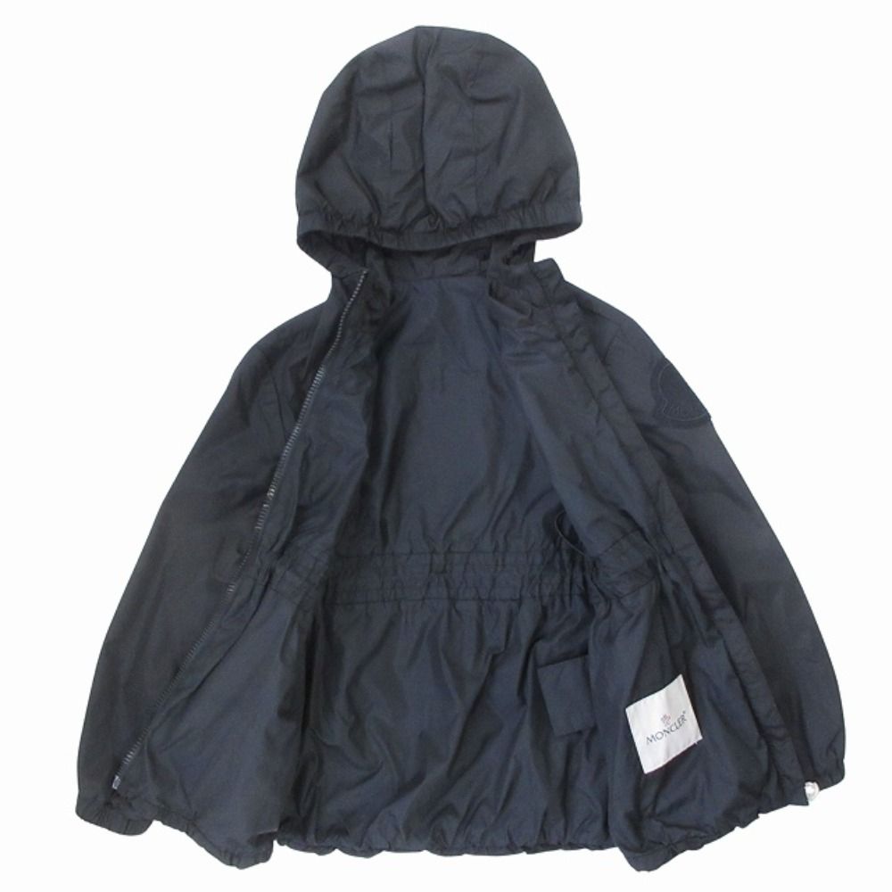 Moncler Cinabre Giubbotto Kids Frill Nylon Jacket Hood 130 cm Black