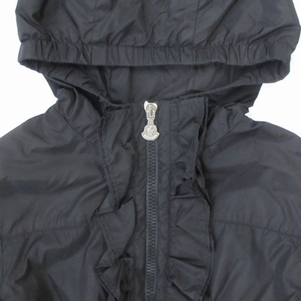 Moncler Cinabre Giubbotto Kids Frill Nylon Jacket Hood 130 cm Black